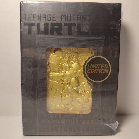 Teenage Mutant Ninja Turtles Metal Card Green And Gold Ingots Figurine Set Of 2 - Picture 7 of 9